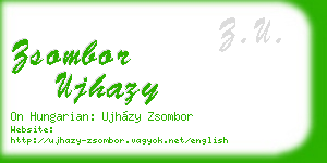 zsombor ujhazy business card